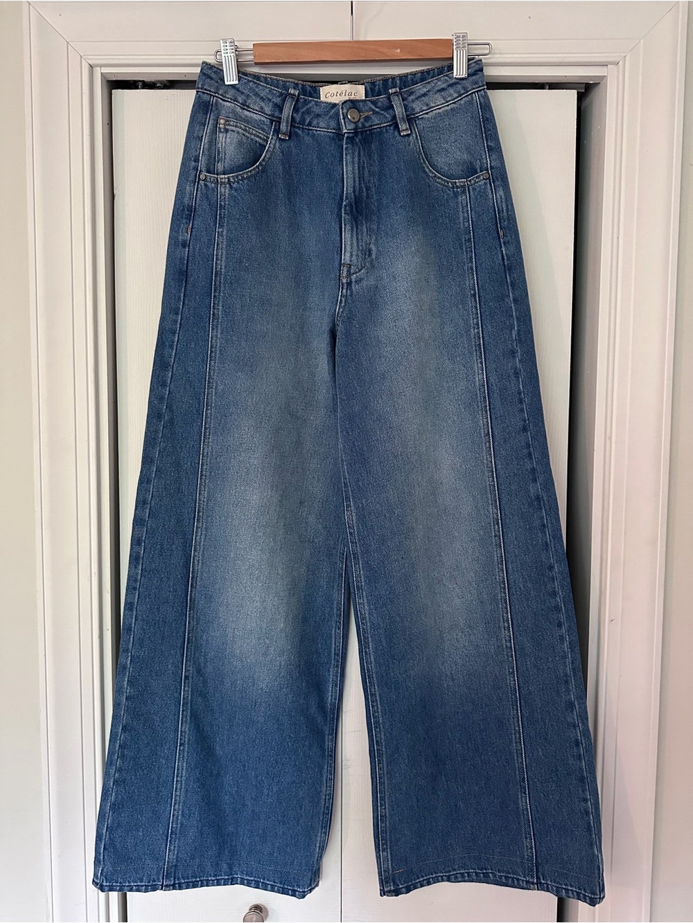 Cotelac Wide-Leg Blue Jeans for Women